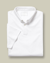 Premium Flat Collar White Polo Shirt | Classic Fit