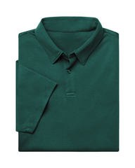 Premium Flat Collar Forest Green Polo Shirt | Classic Fit