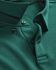 Premium Flat Collar Forest Green Polo Shirt | Classic Fit