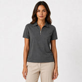 Premium Dark Grey Zipper Polo Shirt | Modern Slim Fit