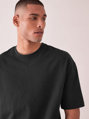 Premium Black Oversized Drop Shoulder T-Shirt | Unisex Relaxed Fit