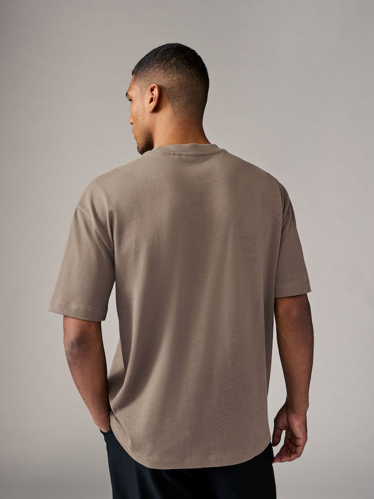 Premium Smokey Taupe Oversized Drop Shoulder T-Shirt | Unisex Relaxed Fit