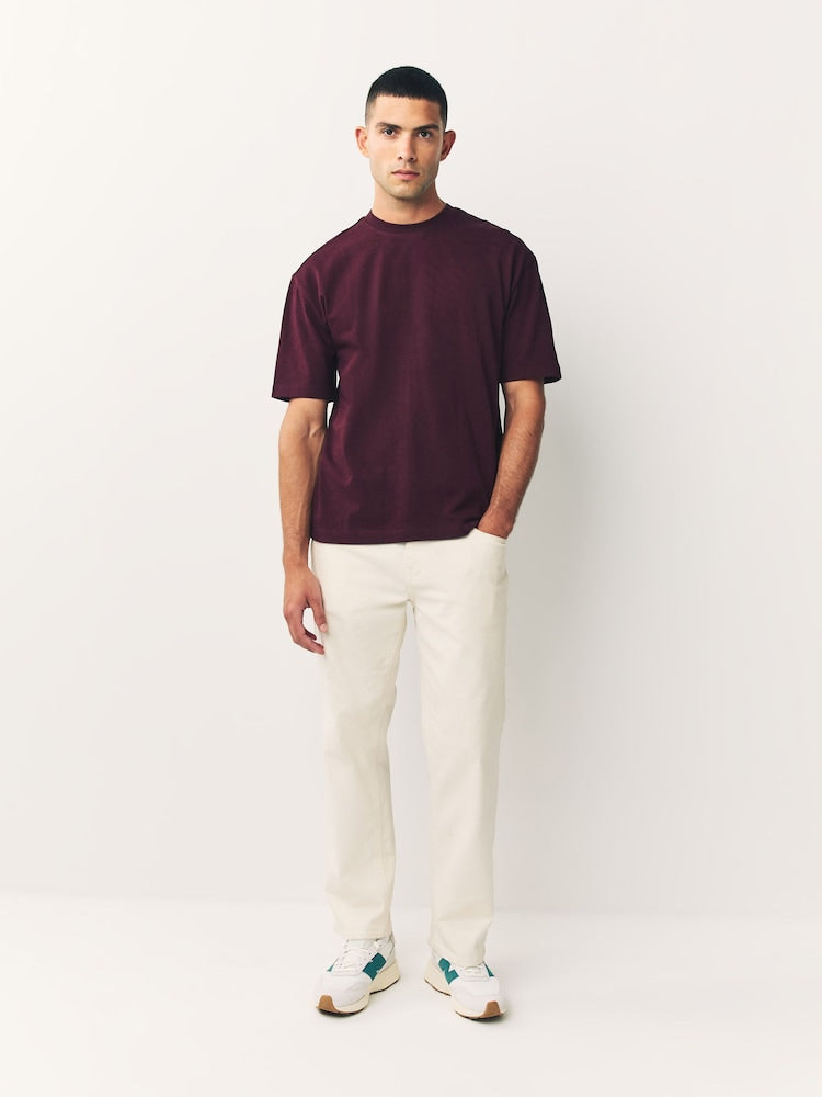 Premium Wine Oversized Drop Shoulder T-Shirt | Unisex Relaxed Fit