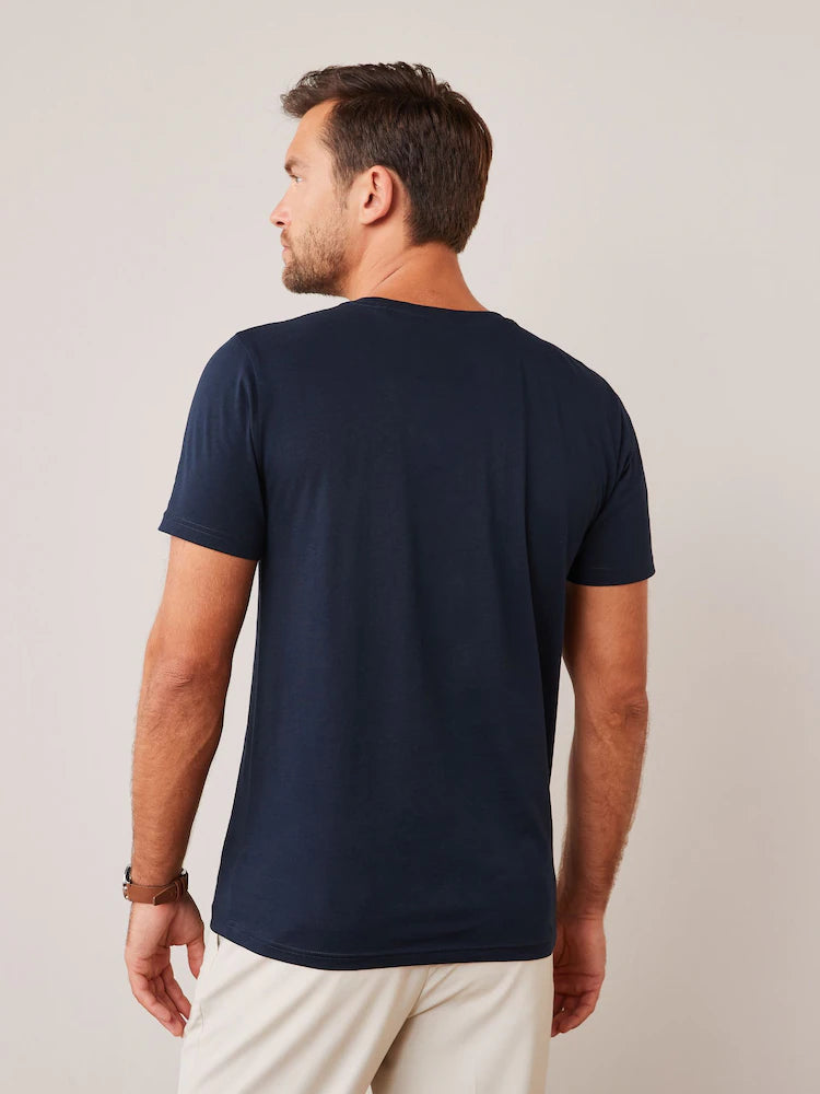 Premium Navy Crew Neck T-Shirt | Unisex Classic Fit
