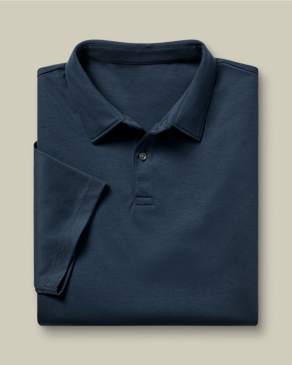 Premium Flat Collar Navy Polo Shirt | Classic Fit