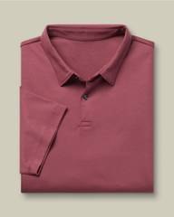 Premium Flat Collar Dusty Rose Polo Shirt | Classic Fit