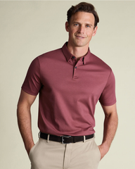Premium Flat Collar Dusty Rose Polo Shirt | Classic Fit