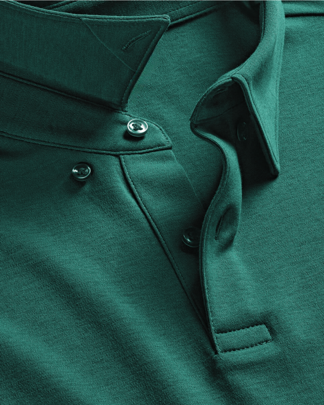 Premium Flat Collar Forest Green Polo Shirt | Classic Fit