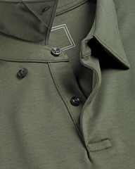 Premium Flat Collar Olive Polo Shirt | Classic Fit