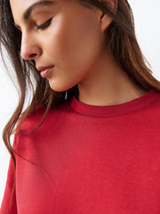 Premium Red Crew Neck T-Shirt | Unisex Classic Fit
