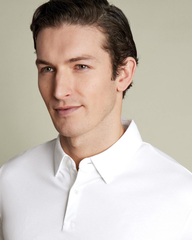 Premium Flat Collar White Polo Shirt | Classic Fit