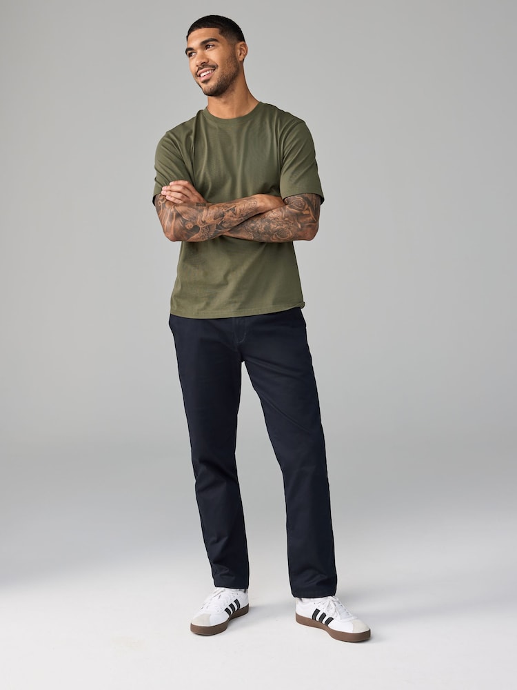 Premium Olive Crew Neck T-Shirt | Unisex Classic Fit