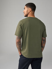 Premium Olive Crew Neck T-Shirt | Unisex Classic Fit