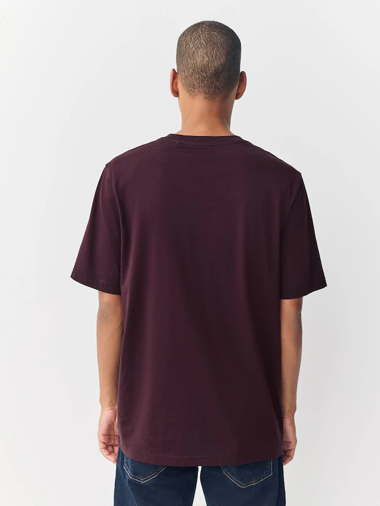 Premium Wine Crew Neck T-Shirt | Unisex Classic Fit