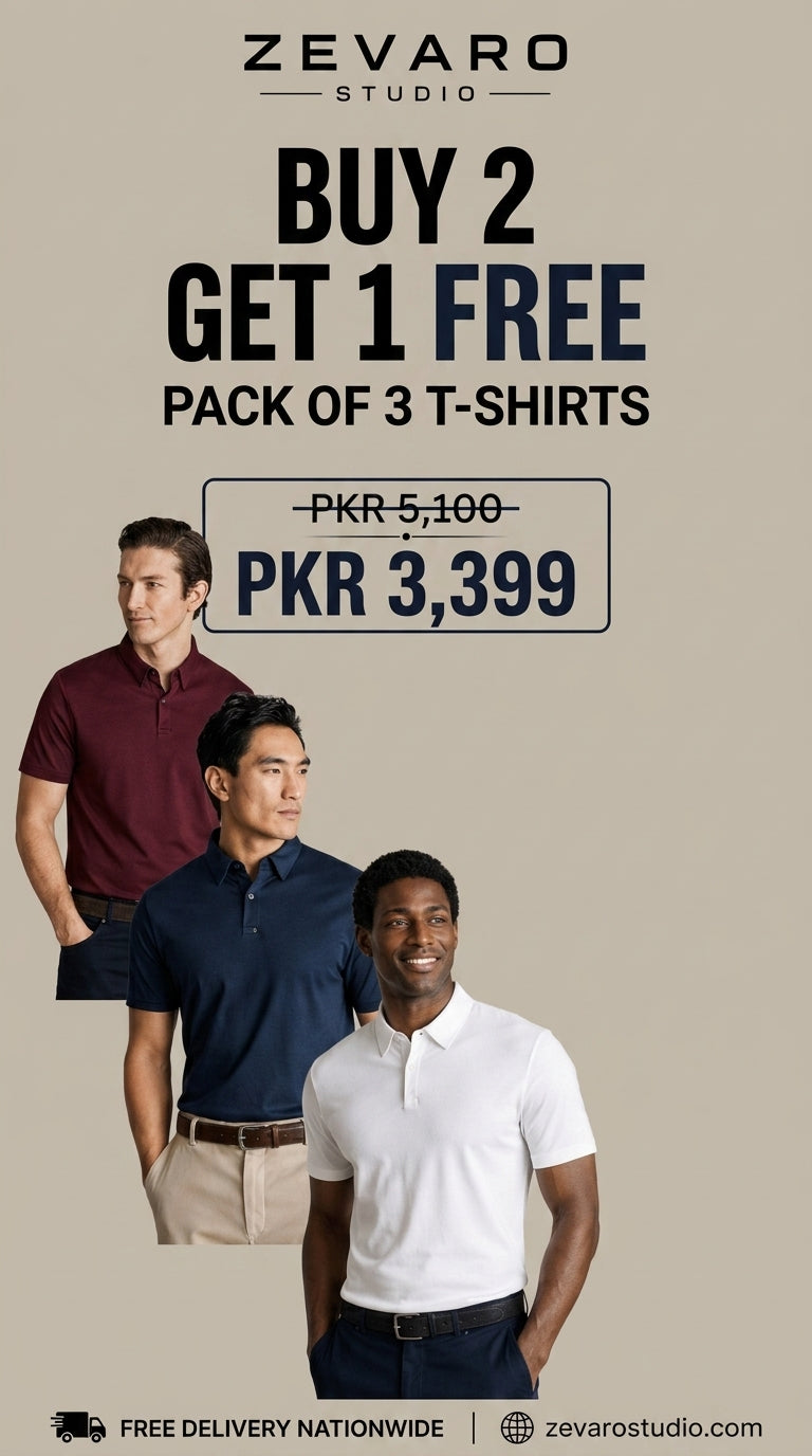 Ultimate 3-Pack Zipper Polo Shirt Bundle