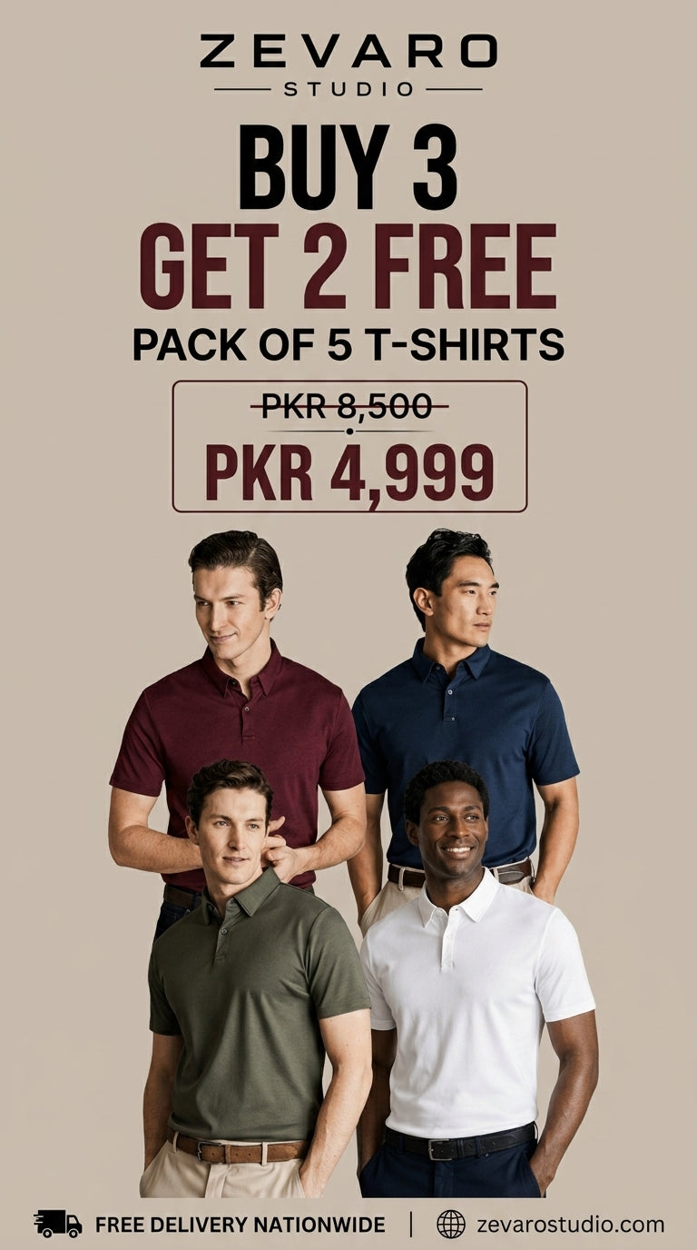 Ultimate 5-Pack Zipper Polo Shirt Bundle