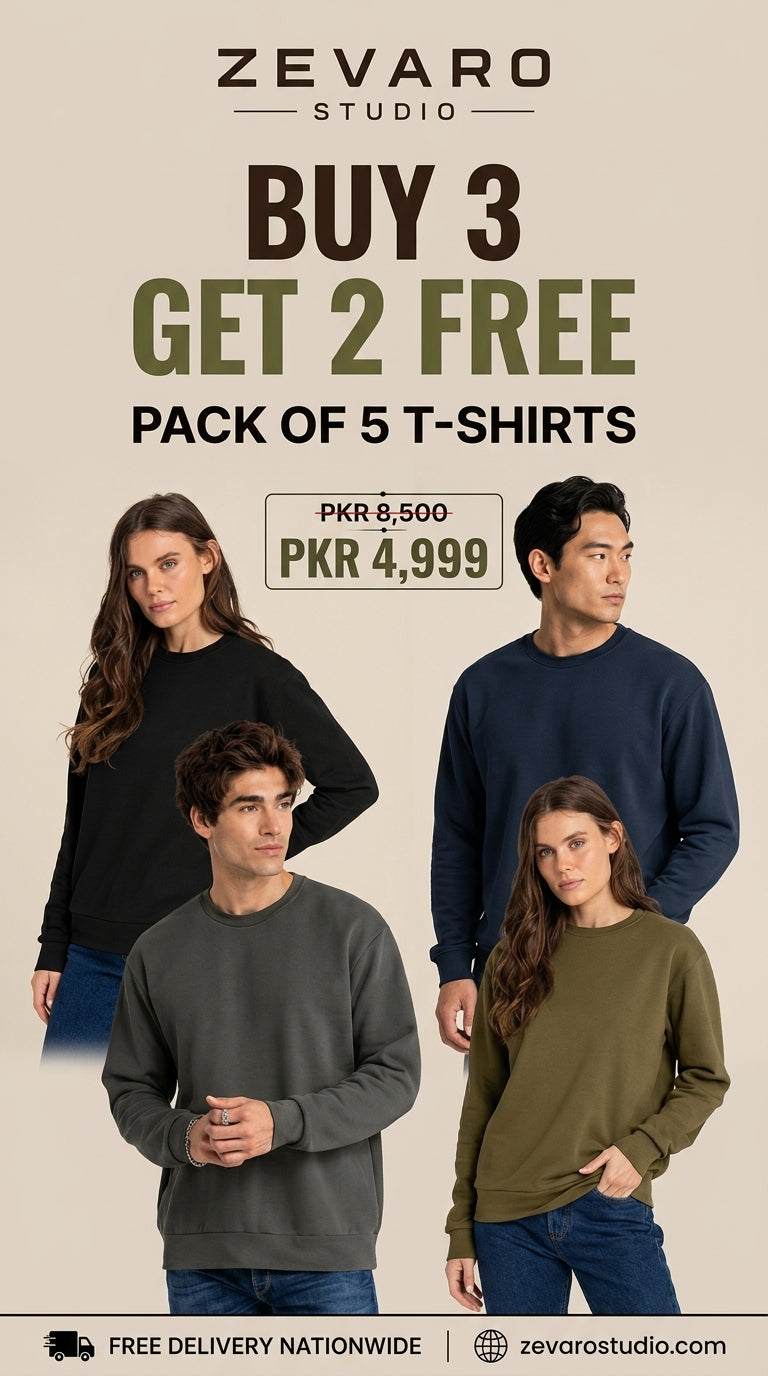 Ultimate 5-Pack Unisex Long Sleeve T-Shirt Bundle