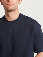Premium Navy Oversized Drop Shoulder T-Shirt | Unisex Relaxed Fit