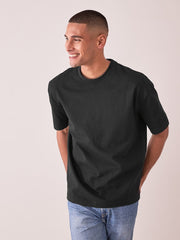 Premium Black Oversized Drop Shoulder T-Shirt | Unisex Relaxed Fit
