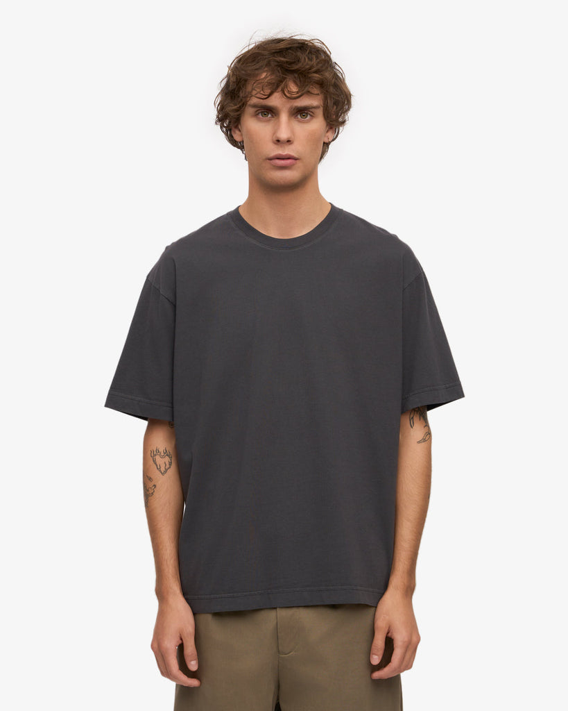 Premium Charcoal Oversized Drop Shoulder T-Shirt | Unisex Relaxed