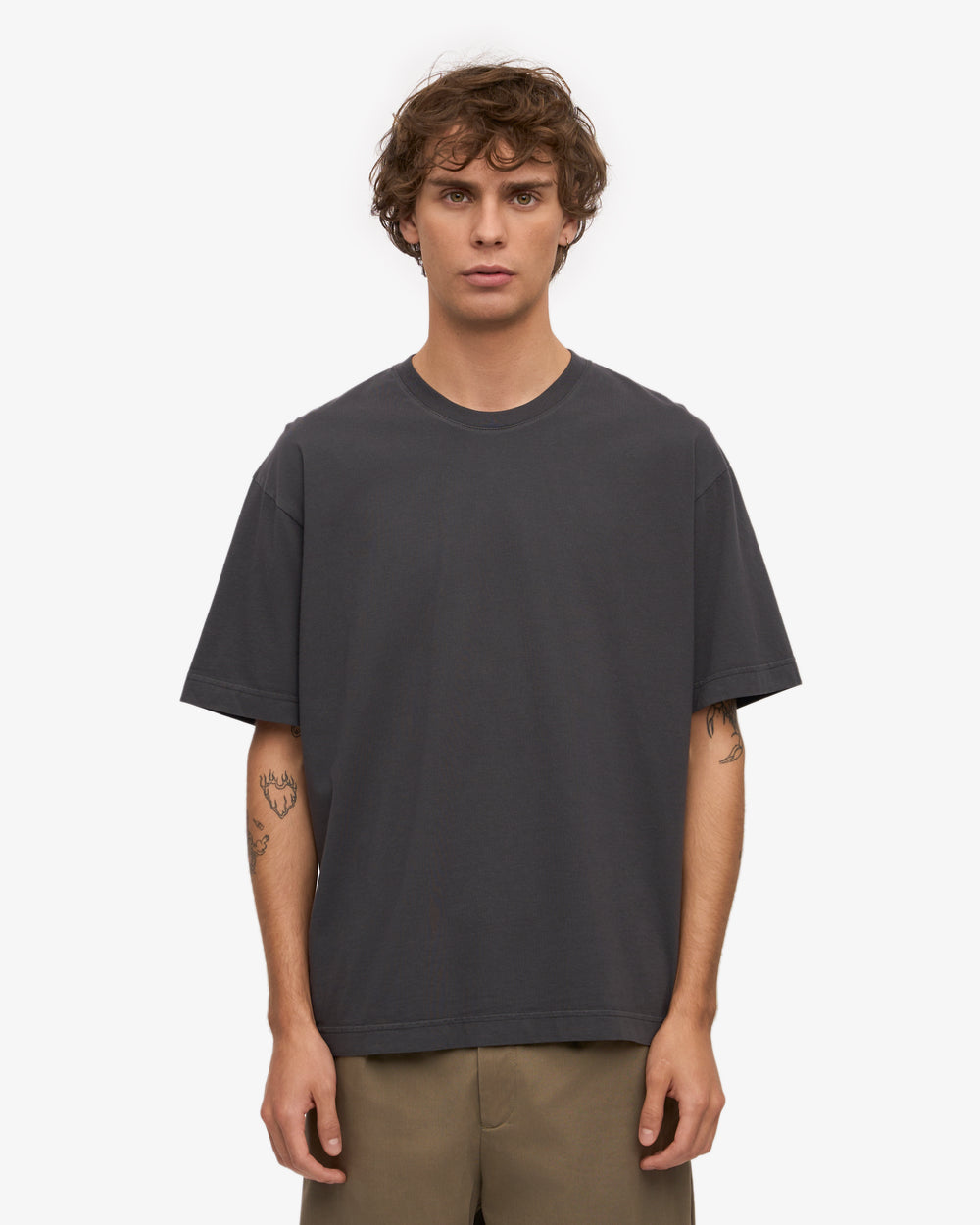 Premium Charcoal Oversized Drop Shoulder T-Shirt | Unisex Relaxed Fit